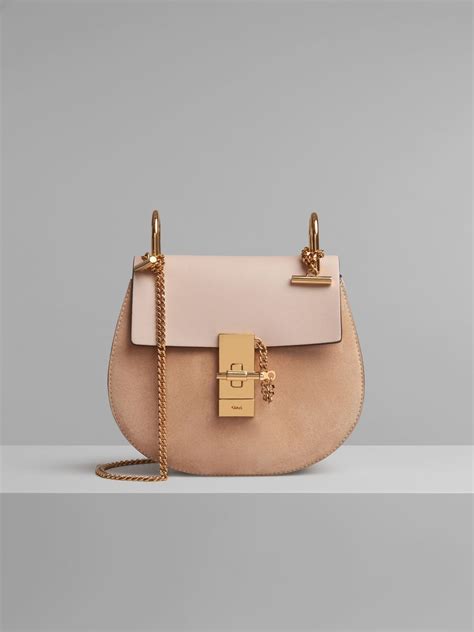 Mini Drew Shoulder Bag In Suede & Smooth Calfskin With 